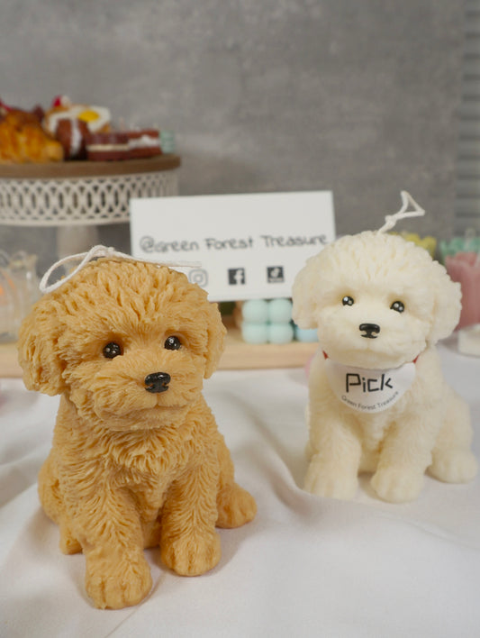 Cute Puppy Shaped Candle, Teddy Dog Candle, Poodle Candle, Cute Bichon Candle, Puppy Candle, Pet Lovers, Dog Lovers, Home Decor