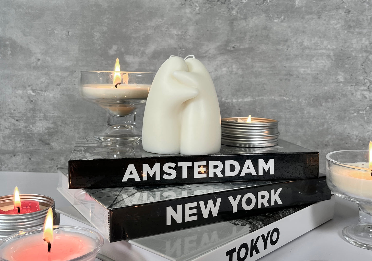 Hugs Candle, Hugging Ghosts Candle, Halloween Candle for Home Decor, Mother’s Day Gift, Soy Candle, Housewarming Gif