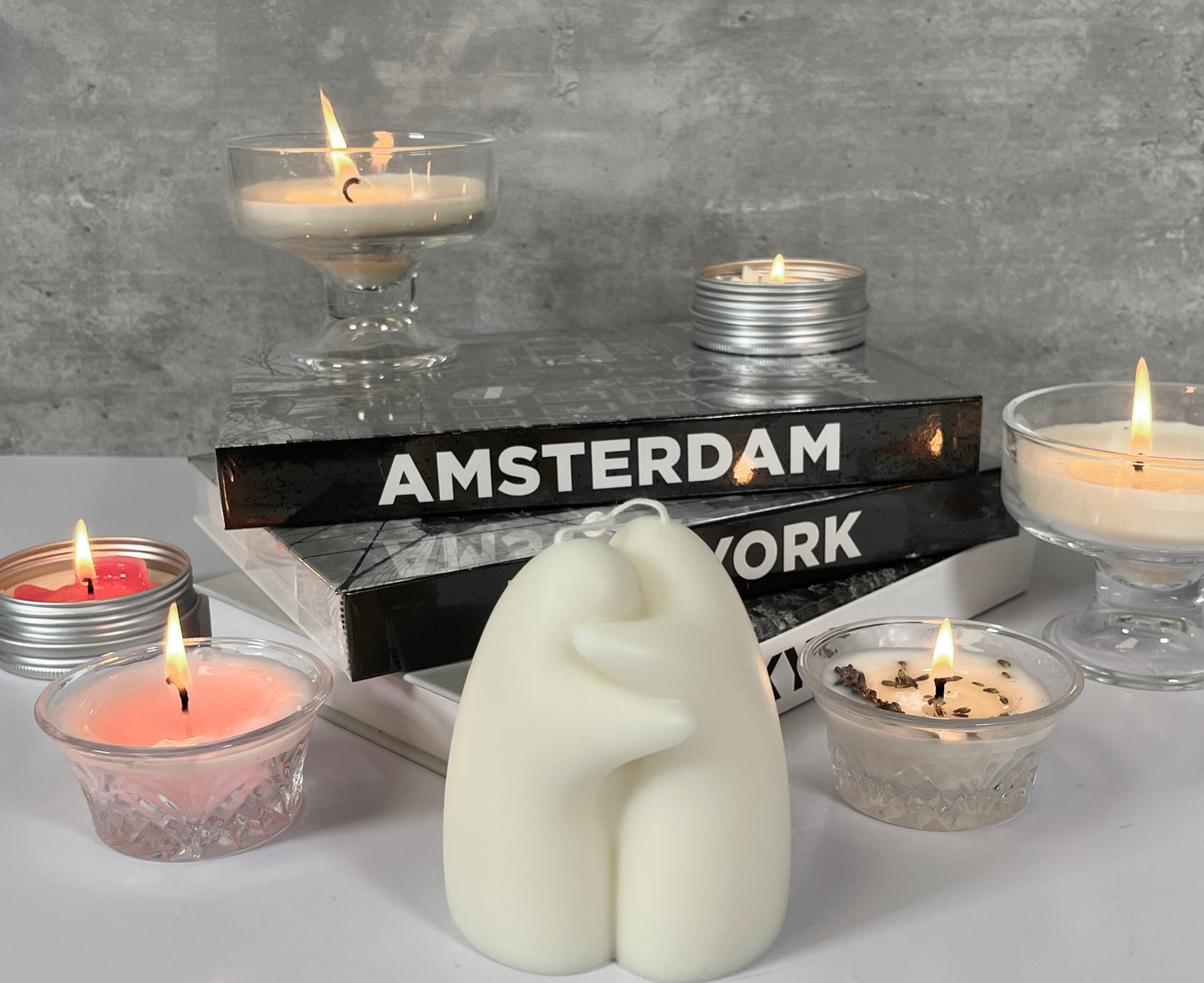 Hugs Candle, Hugging Ghosts Candle, Halloween Candle for Home Decor, Mother’s Day Gift, Soy Candle, Housewarming Gif